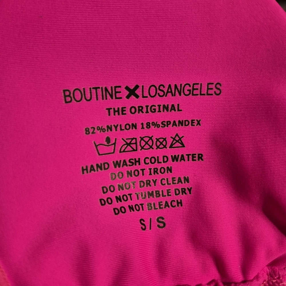 Boutine LA Hot Pink II Top and Hot Pink Chic 80s Bottom Sz S - Picture 3 of 4